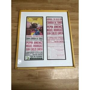 Framed 1995 Plaza De Toros Madrid Las Ventas Bull‎ Fighting Poster